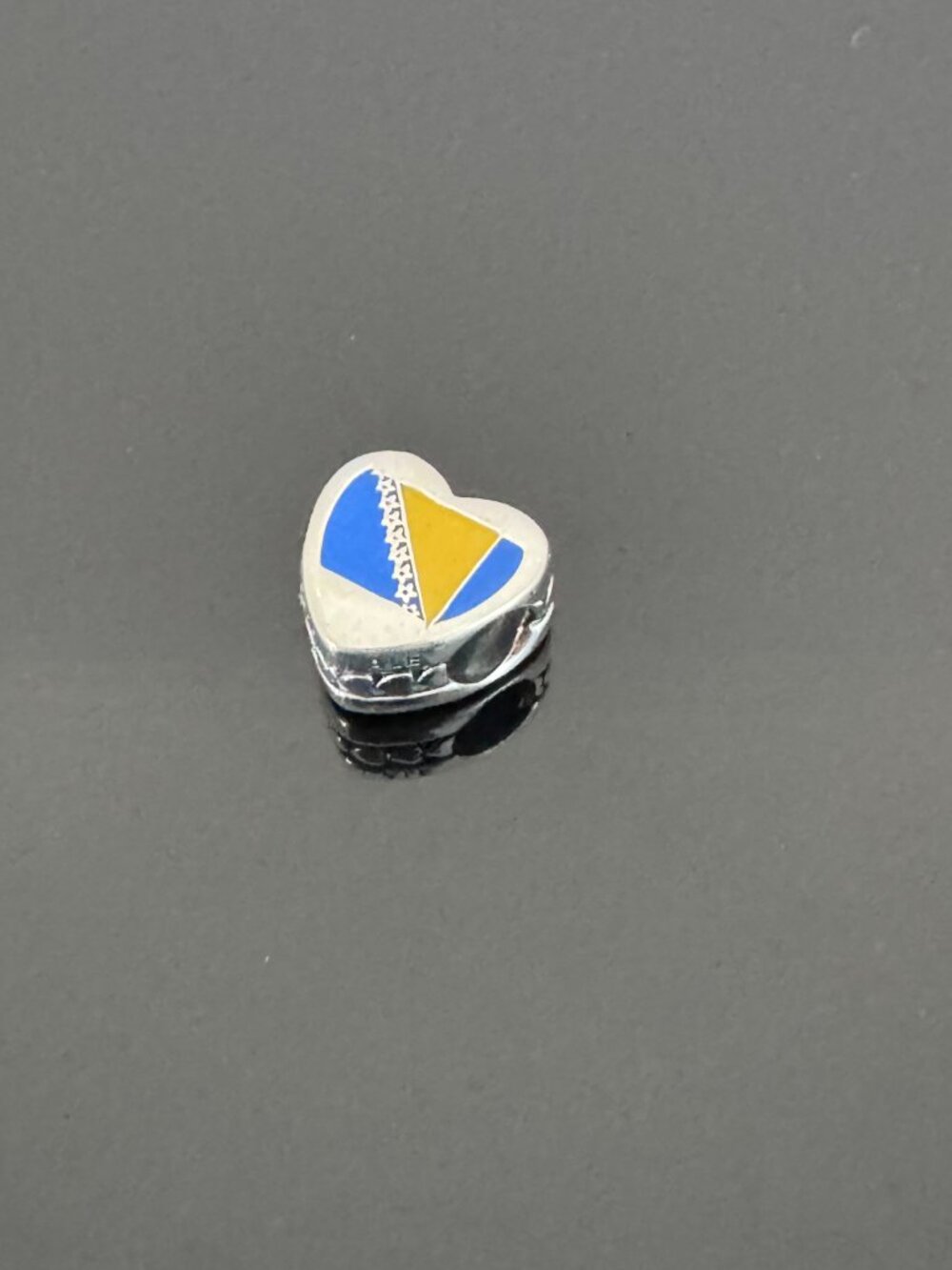 Authentic Pandora Bosnia and Herzegovina Flag Exclusive Pendant - Picture 2 of 6